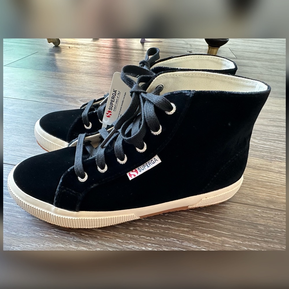 Superga - Velvet High Top Sneakers Size 38/7.5